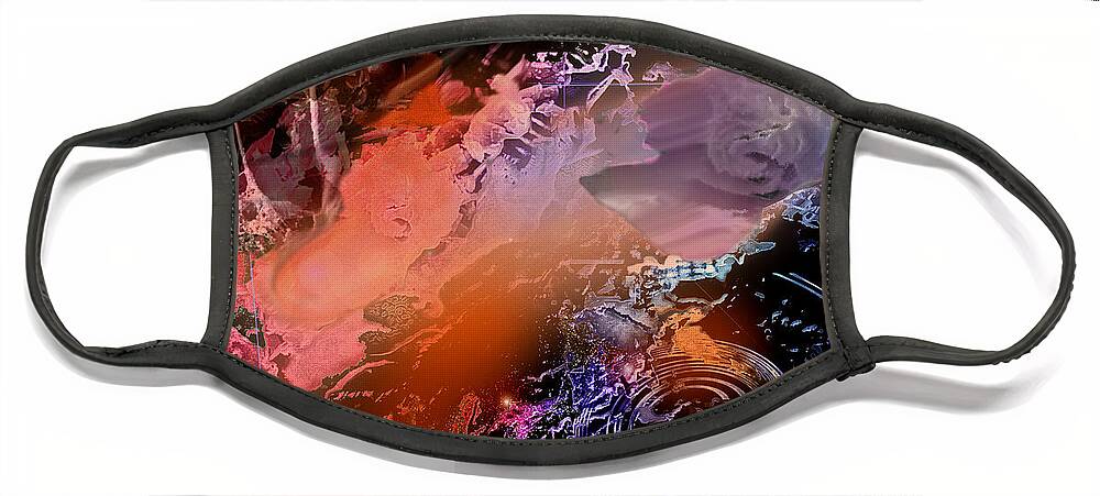 Nano Photography Face Mask featuring the mixed media Space Travel 1 by Janis Kirstein