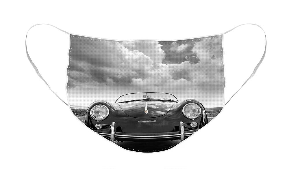 Porsche 356 Face Mask featuring the digital art Porsche 356 Speedster #2 by Douglas Pittman