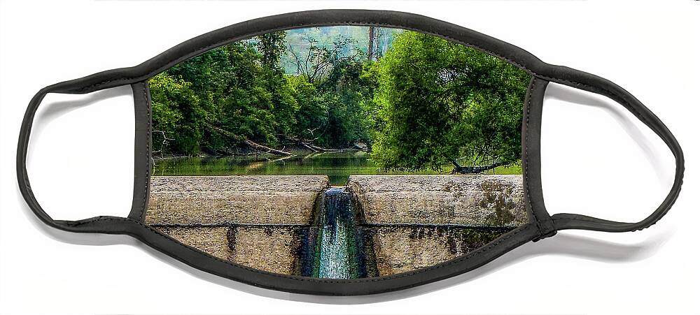  Face Mask featuring the photograph Spillway by Kendall McKernon