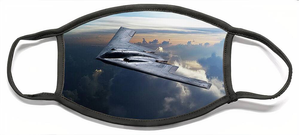 B-2 Bomber Face Mask featuring the digital art Spirit Of Ohio by Airpower Art