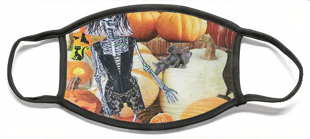 Harvest Face Mask featuring the photograph Spooky Harvest by Nancy Graham