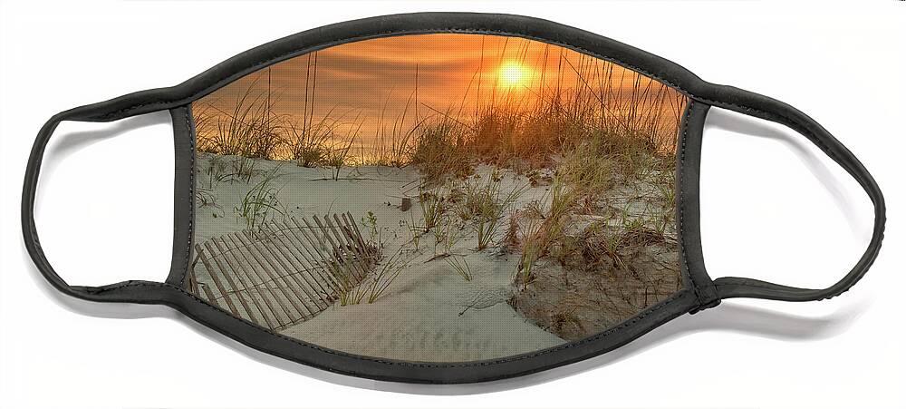Beach Face Mask featuring the photograph St. Augustine Beach Sunset by Mitch Spence