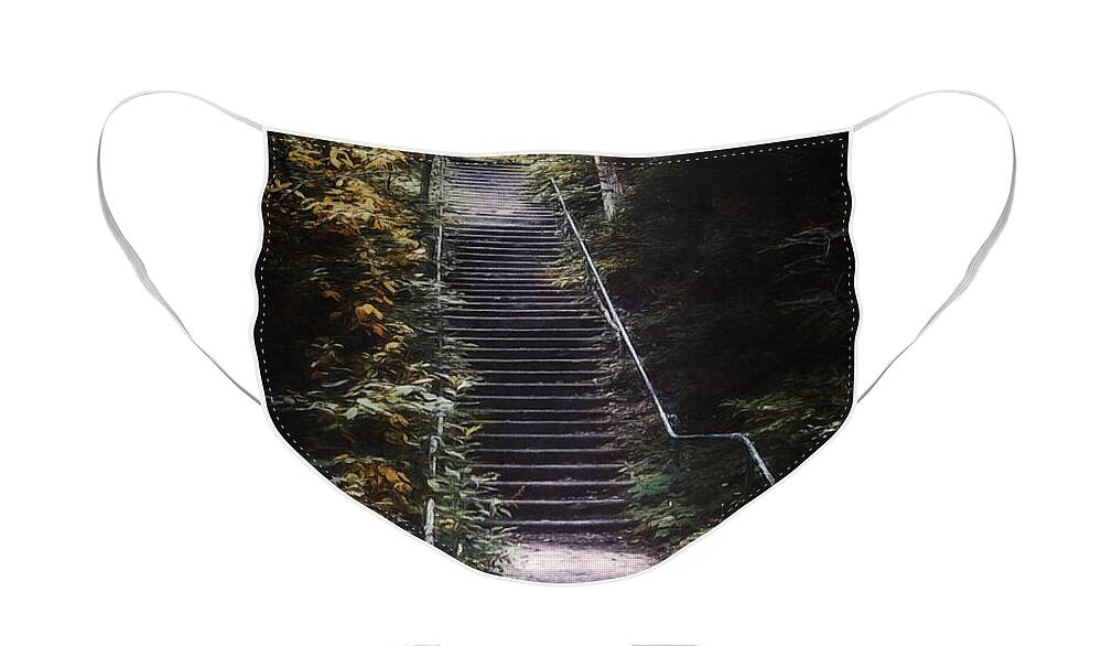 Stairs Face Mask featuring the photograph Stairway by Scott Norris