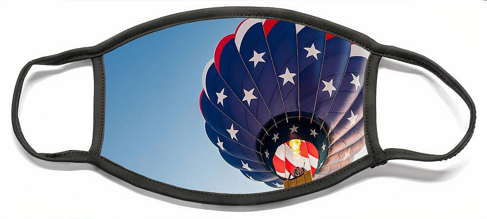 Ballon Face Mask featuring the photograph Stars and Stripes Above by Todd Klassy
