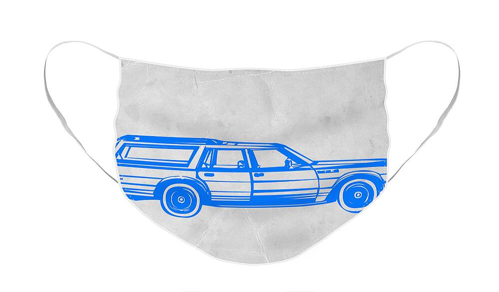 Station Wagon Face Mask featuring the painting Station Wagon by Naxart Studio