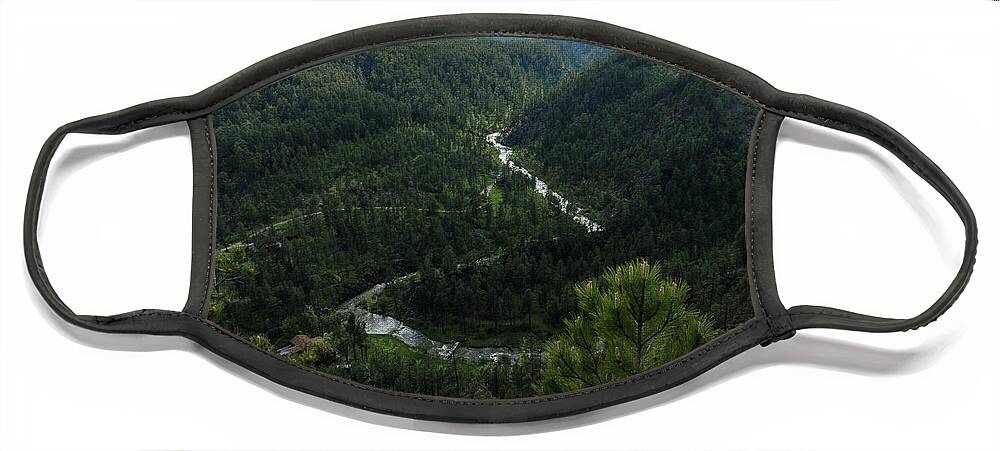 Dakota Face Mask featuring the photograph Stratobowl Overlook on Spring Creek by Greni Graph