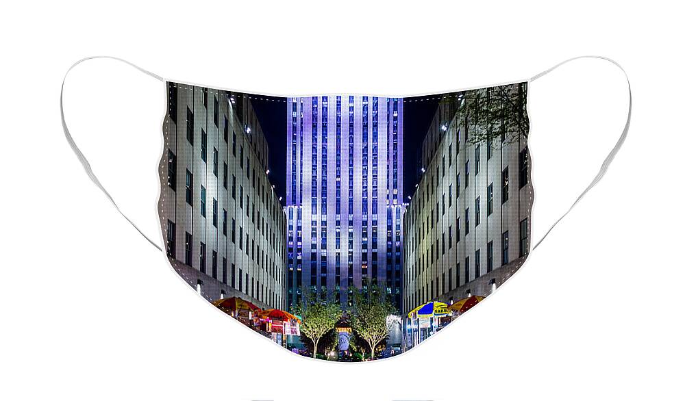 New York Face Mask featuring the photograph Rockefeller Center by M G Whittingham