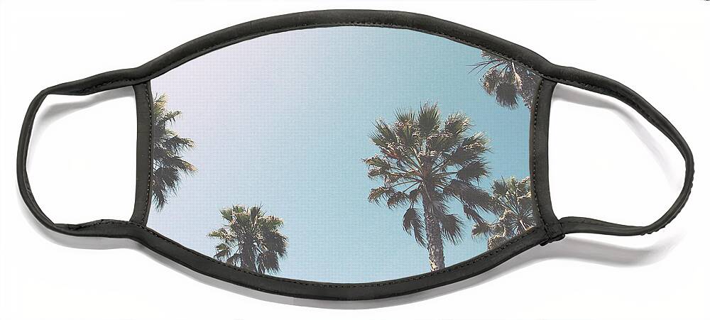 Palm Trees Face Mask featuring the photograph Summer Sky- by Linda Woods by Linda Woods
