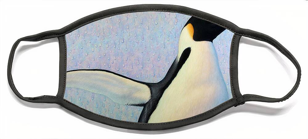 Penguin Face Mask featuring the painting Summertime by James W Johnson