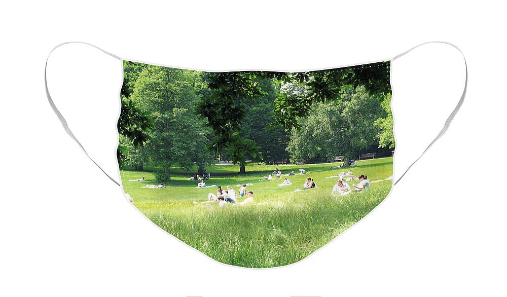 Nature Face Mask featuring the photograph Sunday afternoon at Waterlow Park by Helga Novelli