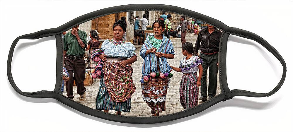 Guatemala Face Mask featuring the photograph Sunday morning in Guatemala by Tatiana Travelways