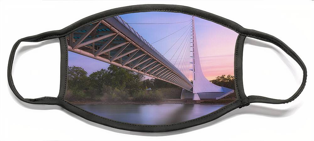 Sundial Bridge Face Mask featuring the photograph Sundial Bridge 6 by Anthony Michael Bonafede