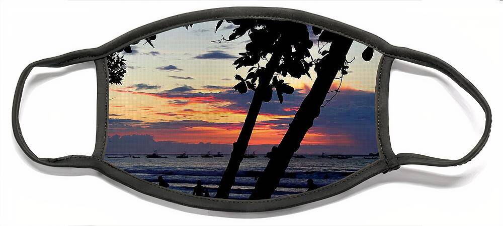 Costa Rica Face Mask featuring the photograph Sundown in Tamarindo by Steve Natale