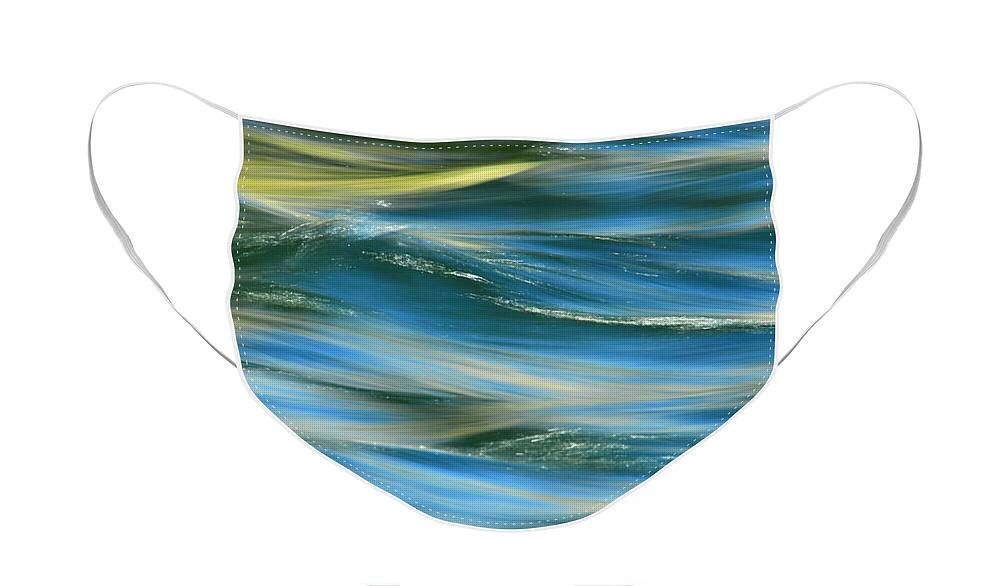 Water Face Mask featuring the photograph Sunlight Over The River by Donna Blackhall