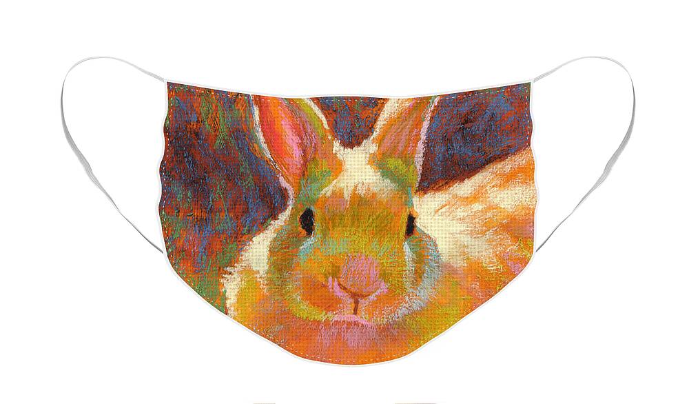 Rabbit Face Mask featuring the pastel Sunny Bun by Rita Kirkman