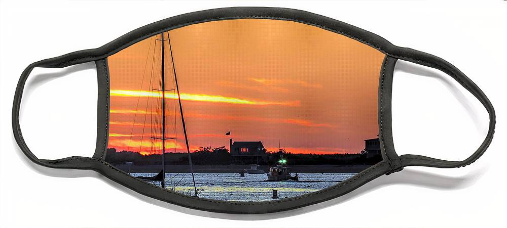 Sunrise Face Mask featuring the photograph Sunrise 5 11 a m by Janice Drew
