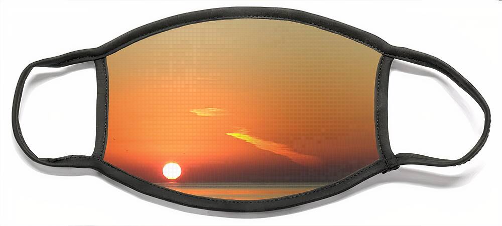 Sun Rise Face Mask featuring the photograph Sunrise Gulfport Mississippi by Paul Gaj