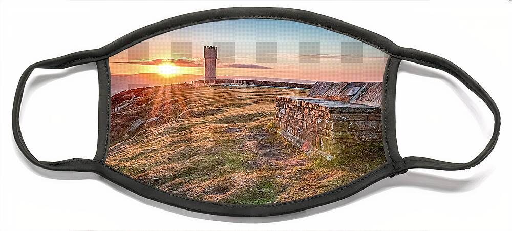 Cowling Face Mask featuring the photograph Sunrise in Cowling on last day of April by Mariusz Talarek