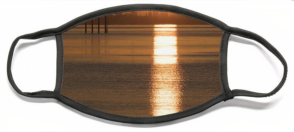 Sun Face Mask featuring the photograph Sunrise over Portsmouth by Clayton Bastiani