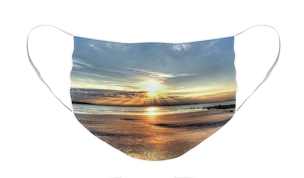 Lynn Face Mask featuring the photograph Sunrise Over Red Rock Park Lynn MA Kings Beach by Toby McGuire