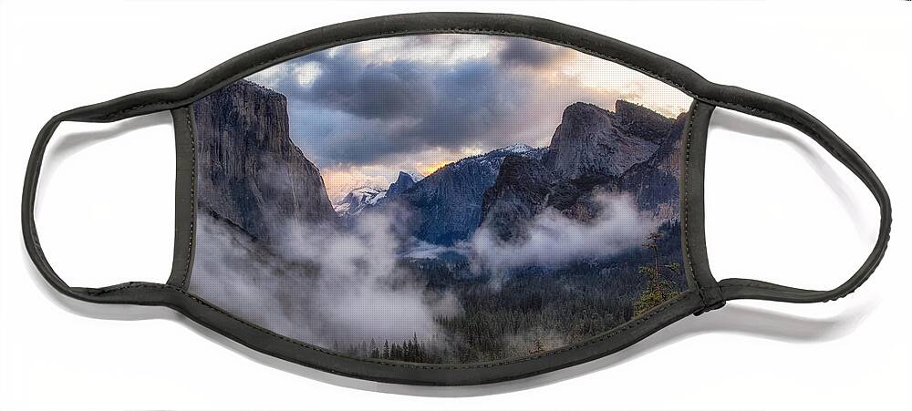 Yosemite Face Mask featuring the photograph Sunrise Yosemite by Anthony Michael Bonafede