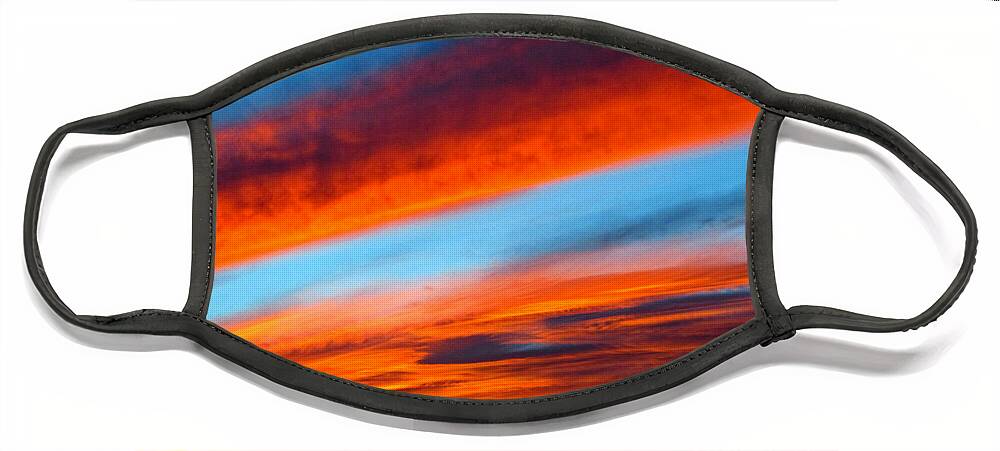 Abstract Photo Face Mask featuring the photograph Sunset Abstract by Kelly Holm