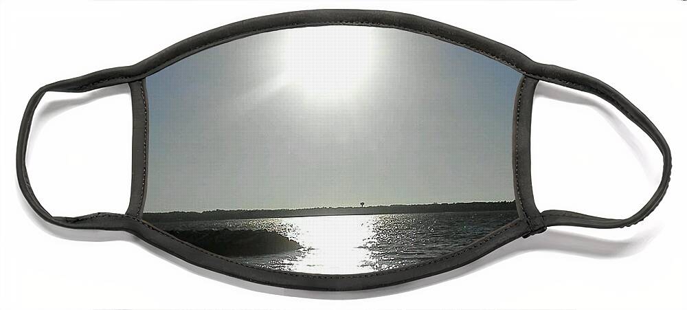 Sun Face Mask featuring the photograph Sunset at Solomons Island MD by Jimmy Clark