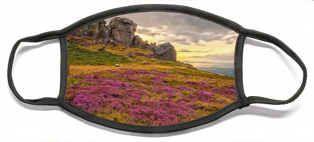 Airedale Face Mask featuring the photograph Sunset by Cow and Calf Rocks by Mariusz Talarek