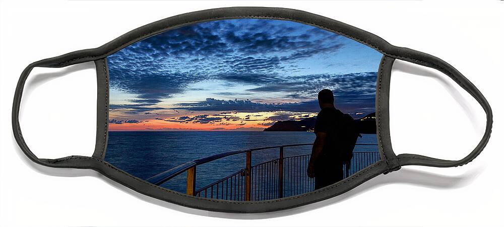 Sunset Face Mask featuring the photograph Sunset from Manarola by Weston Westmoreland