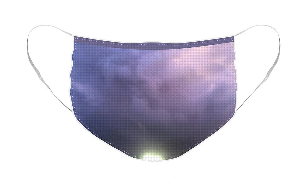 Purple Sky Face Mask featuring the photograph Sunset in Paradise #3 by Susan Grunin
