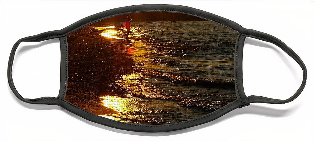 Sunset Face Mask featuring the photograph Sunset on Lake Ontario by Mary Courtney
