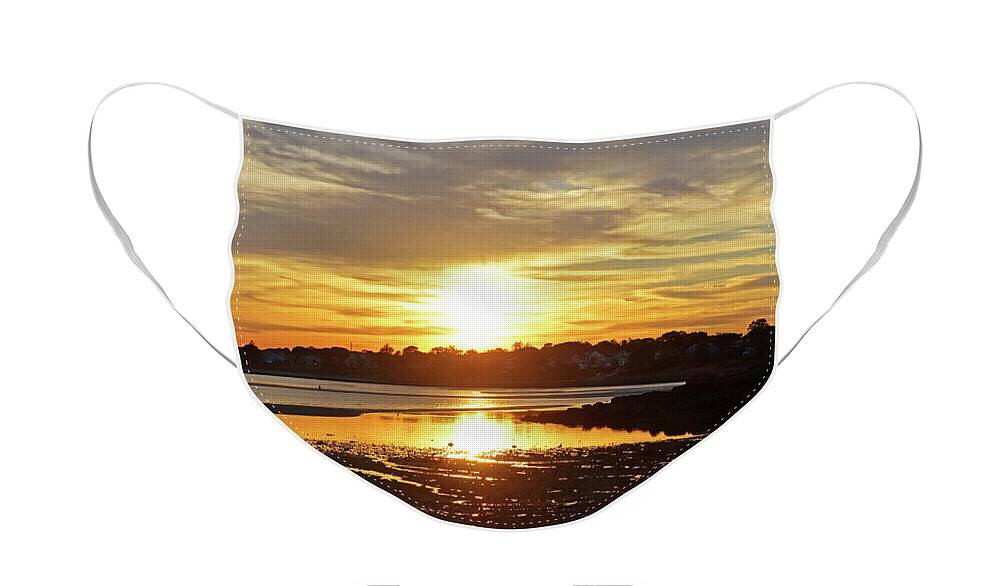 Lynch Face Mask featuring the photograph Sunset over Lynch Park Beverly MA by Toby McGuire