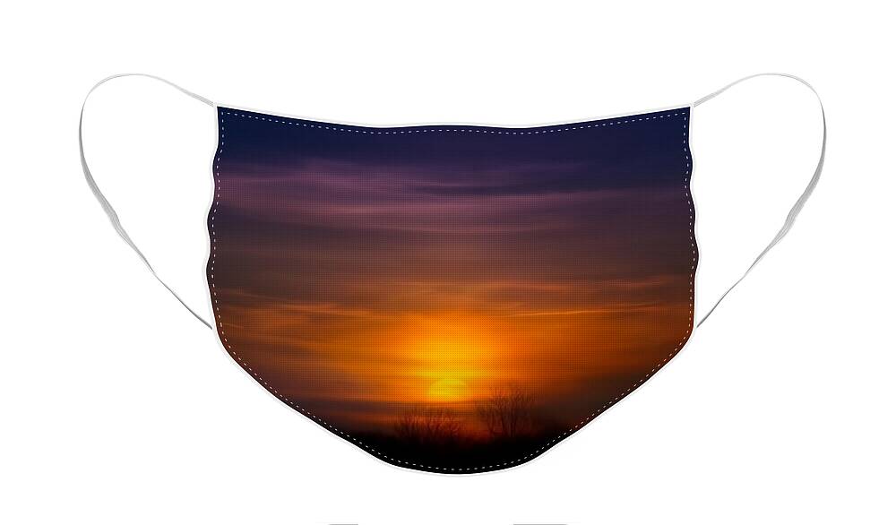Sunset Face Mask featuring the photograph Sunset over Scuppernong Springs by Scott Norris