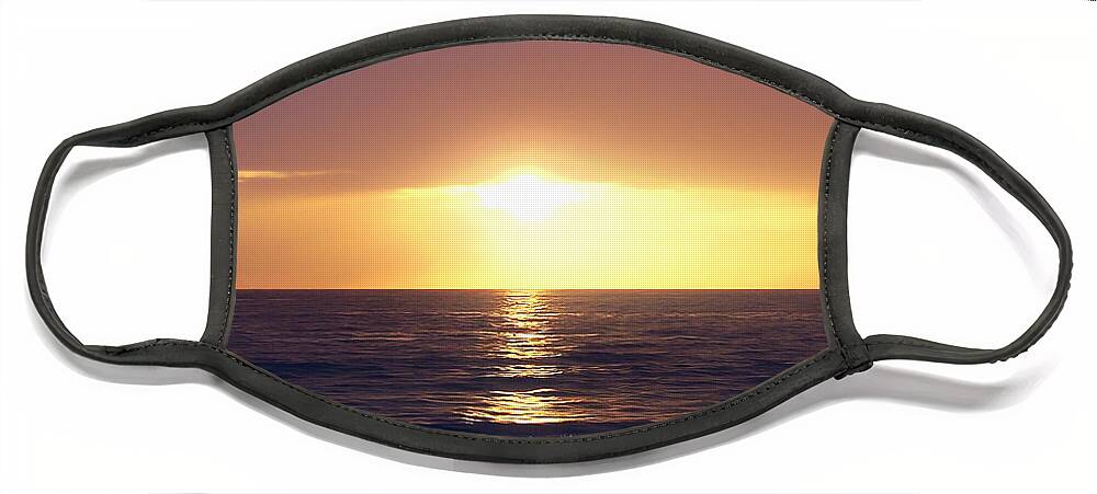 California Face Mask featuring the photograph Sunset Over The Pacific by Phil Perkins