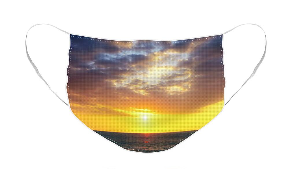 Sunset Face Mask featuring the photograph Sunset Panorama by Christopher Johnson