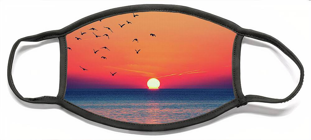 Ibiza Face Mask featuring the photograph Sunset Wishes by Iryna Goodall