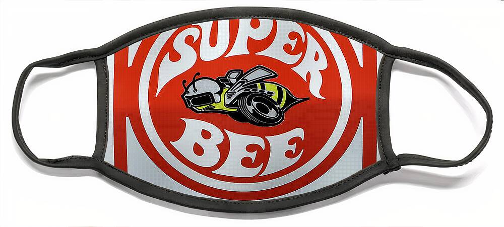 Dodge Face Mask featuring the photograph Super Bee Emblem by Mike McGlothlen