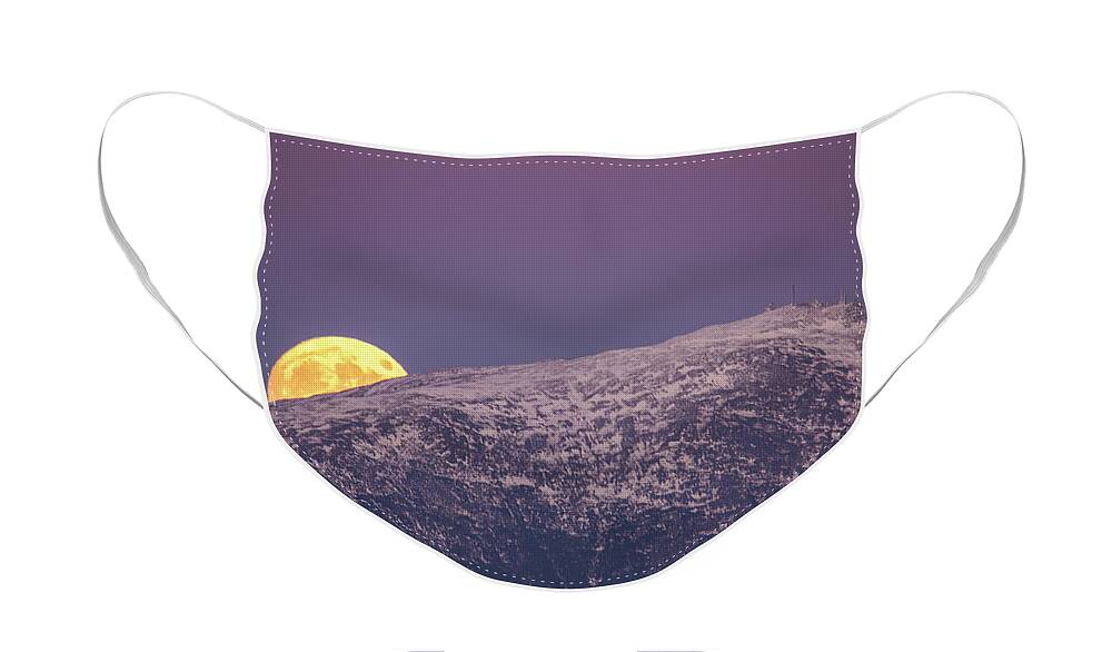 Mount Face Mask featuring the photograph Super Moon Rising by White Mountain Images