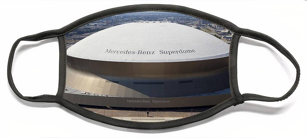 Superdome Face Mask featuring the photograph Superdome - New Orleans Louisiana by Anthony Totah