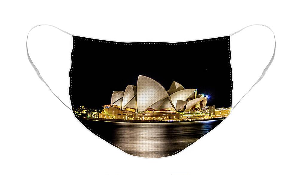 Australia Face Mask featuring the photograph Sydney Opera House at Night by Kenny Thomas