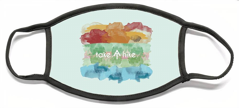 Take A Hike Face Mask featuring the digital art Take A Hike Appalachian Trail by Heather Applegate