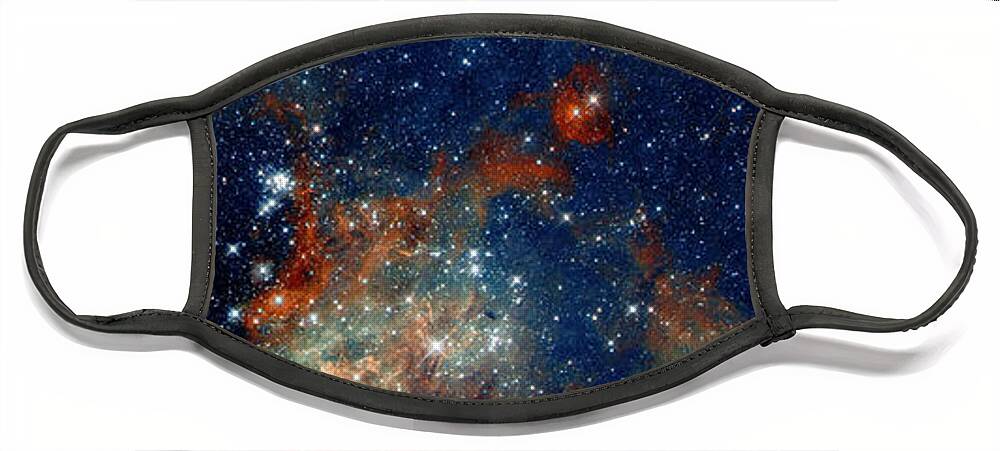 Heic1206a Face Mask featuring the photograph Tarantula Nebula Triptych 3 by Weston Westmoreland