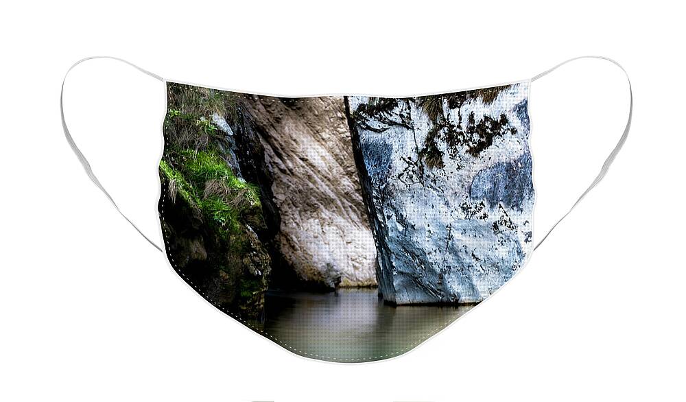 Natural Pool Face Mask featuring the photograph Tarcento's Cascade 6 by Wolfgang Stocker