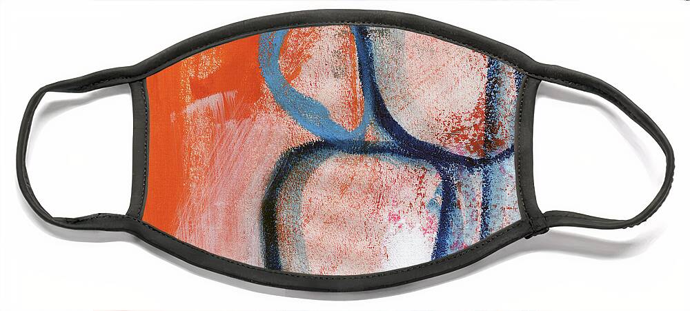 Contemporary Abstract Face Mask featuring the painting Tender Mercies by Linda Woods