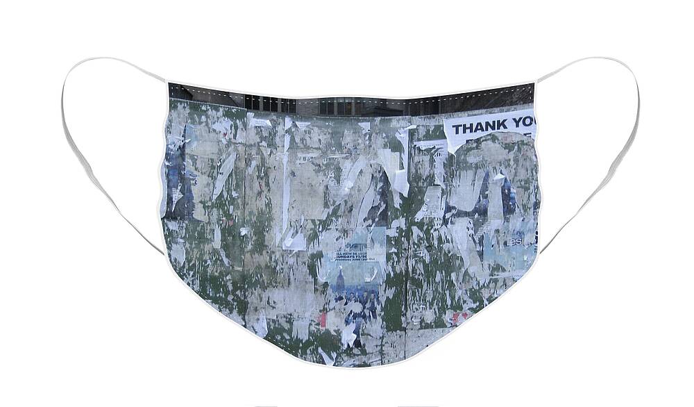 Wall Face Mask featuring the photograph Thank You in New York 2011 by Erik Burg
