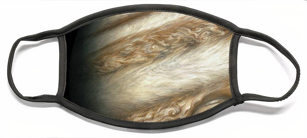 Jupiter Face Mask featuring the painting The Ancient Dance of Europa and Jupiter by Lucy West
