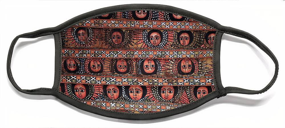 Africa Face Mask featuring the photograph The Angels of Debre Birhan Selassie Church by Aidan Moran
