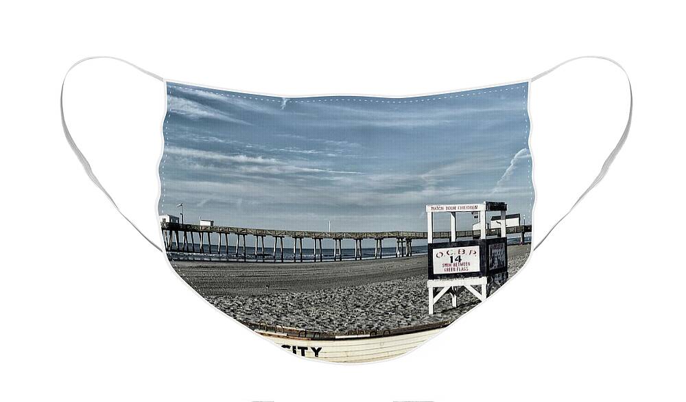 Ocean City Face Mask featuring the photograph The Beach At Ocean City, NJ by James DeFazio