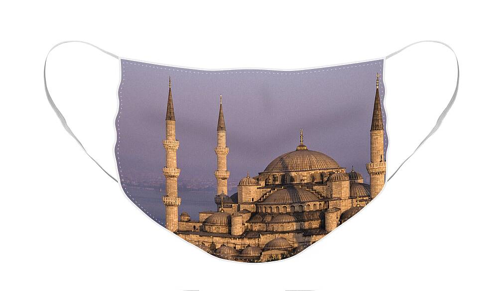 Turkey Face Mask featuring the photograph The Blue Mosque by Michele Burgess