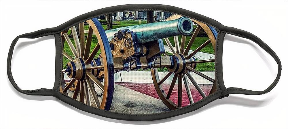  Face Mask featuring the photograph The Cannon in the Park by Kendall McKernon